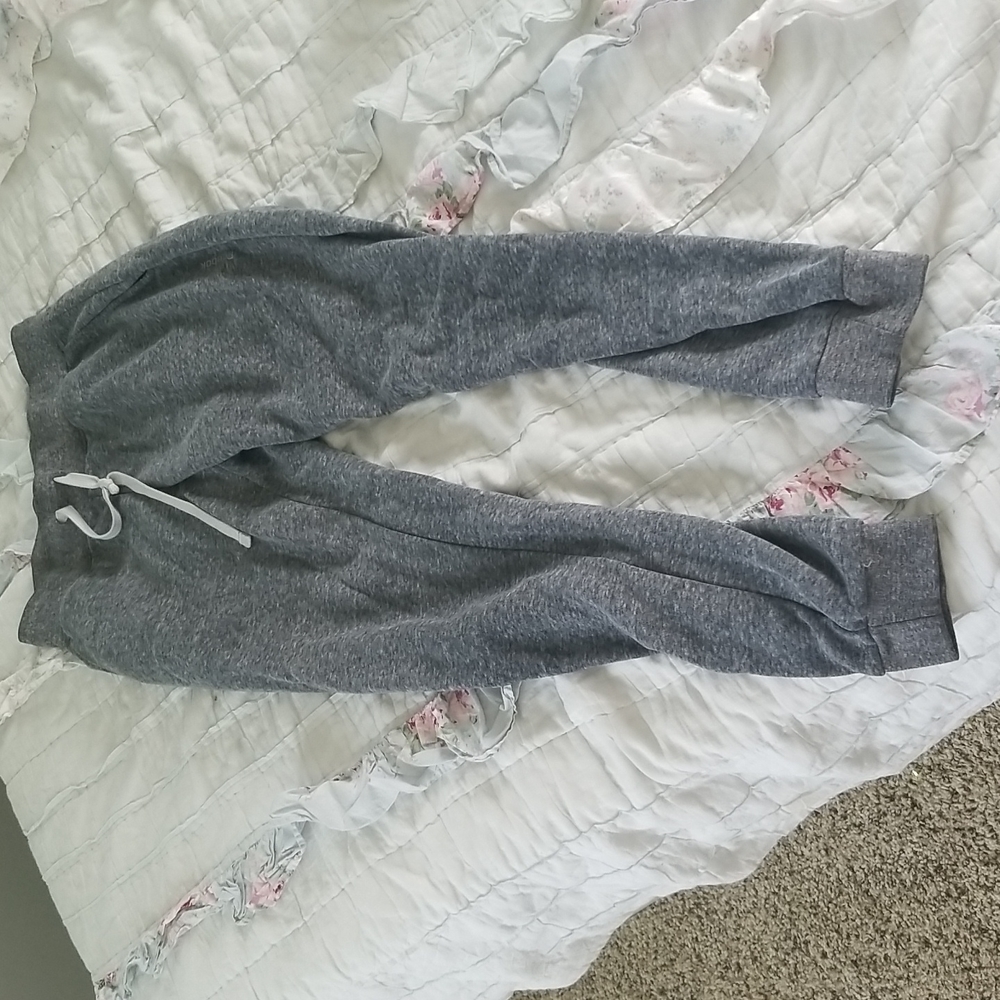 REEBOK GREY SWEATPANTS + MAROON SWEATPANTS